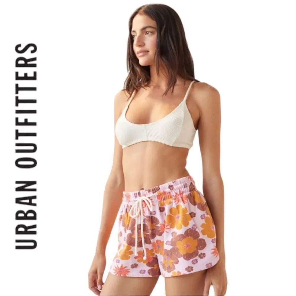 NEW Out From Under Urban Outfitters UO Ellie Dolphin Botanical Motif Shorts S